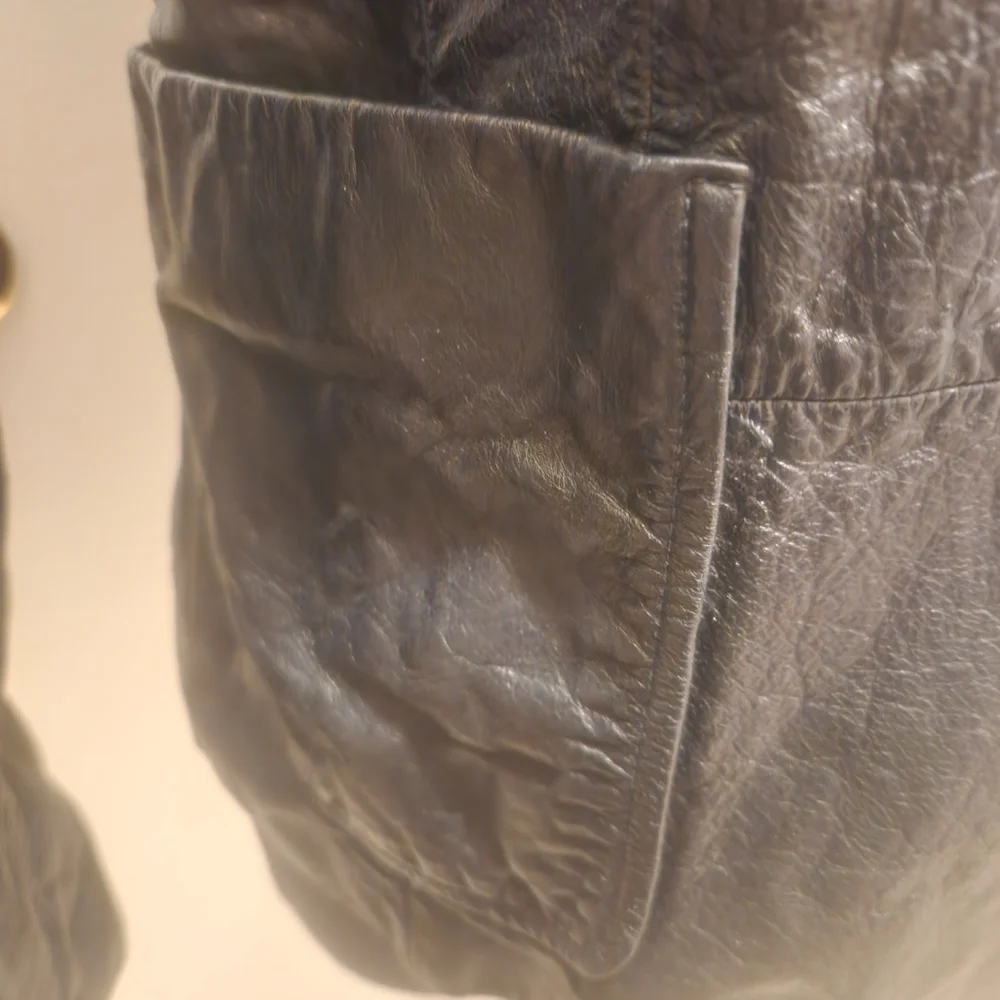 GAP Black Leather Blazer Jacket - Women's - Picture 4 of 6